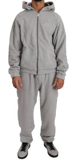 Gray Cotton Sweater Tracksuit