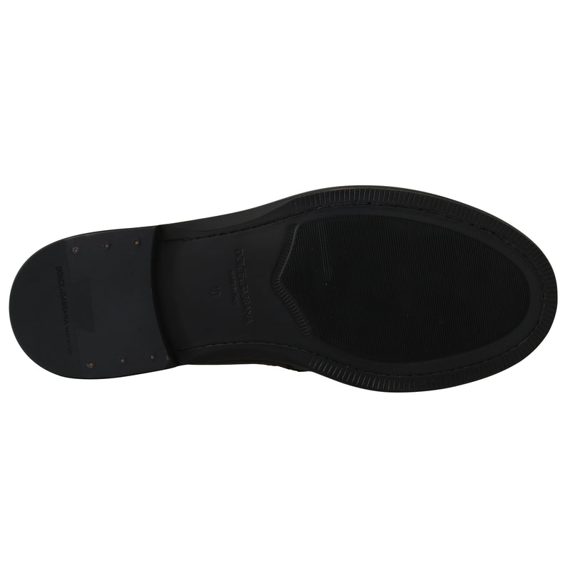 Moccasins Black Snakeskin Loafers
