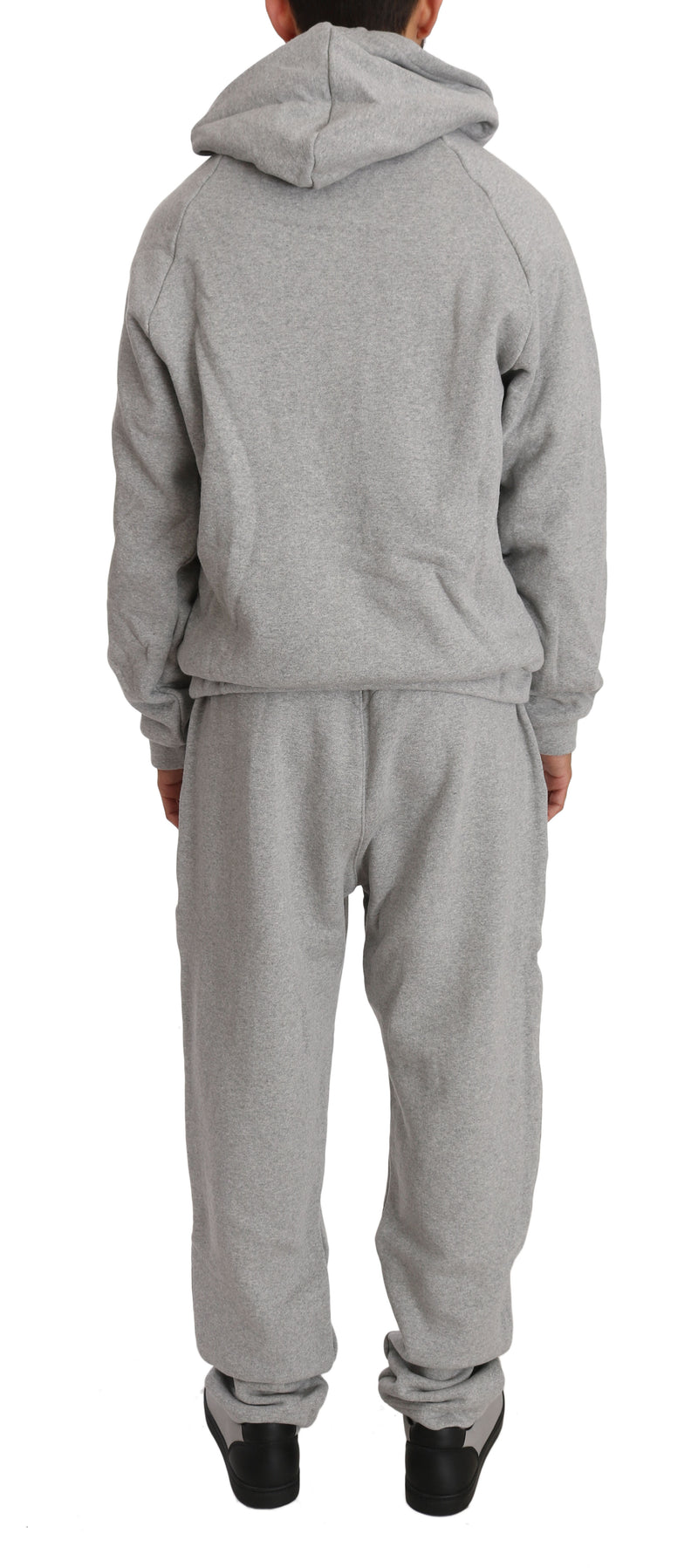 Gray Cotton Sweater Tracksuit