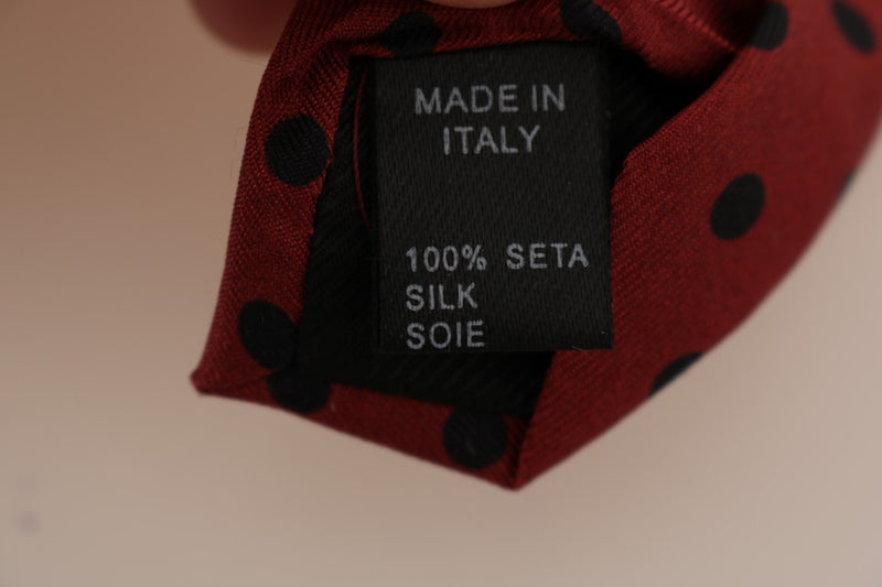 Bordeaux Silk Gray Bird Print Tie