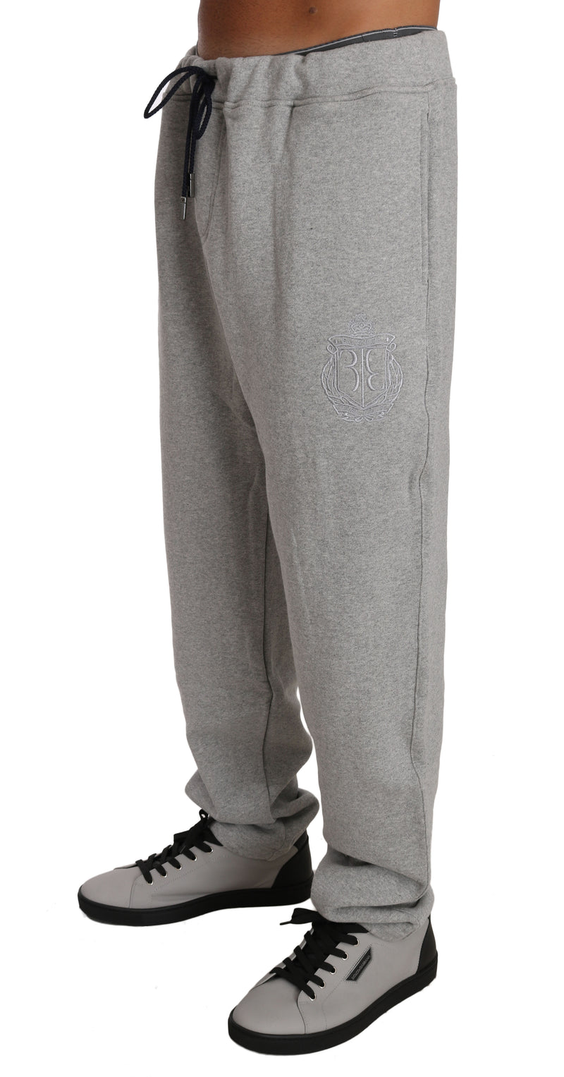 Gray Cotton Sweater Tracksuit