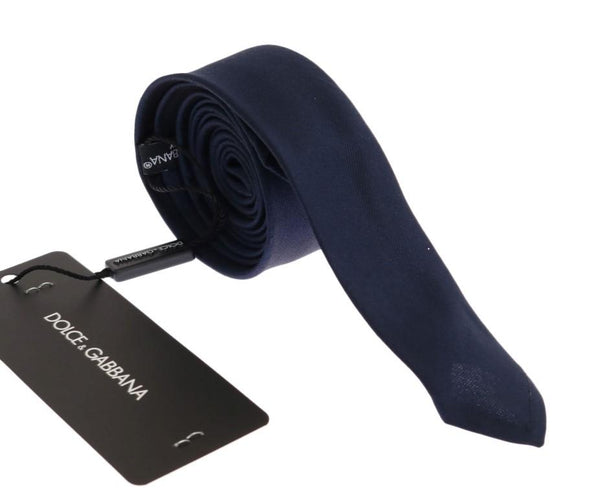 Blue Silk Slim Tie