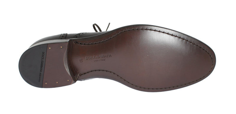 Brown Leather Wingtip Formal Shoes