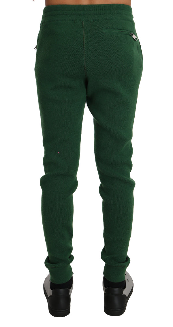 Green 100% Cashmere Casual Warm Sweatpants