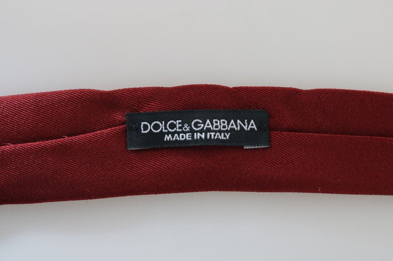 Red Silk Solid Slim Tie