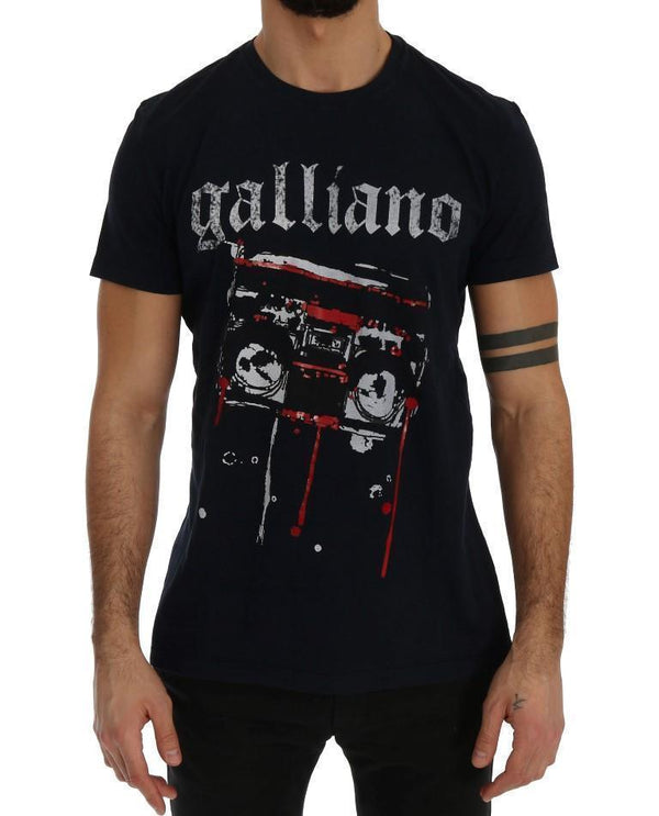 Blue Motive Radio Print Short Sleeve T-Shirt