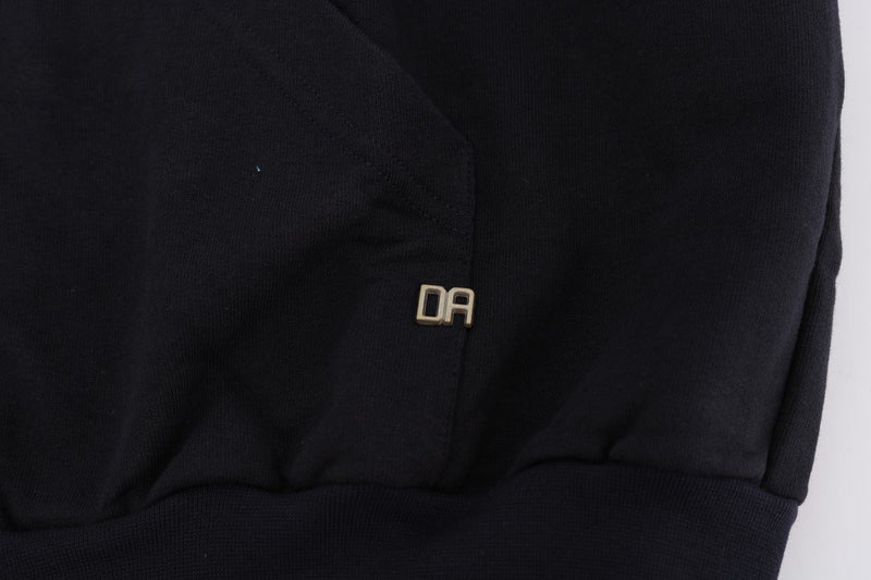 Black Full Zipper Hodded Cotton Sweater