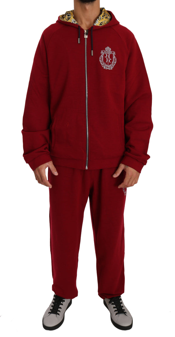 Bordeaux Cotton Sweater Pants Tracksuit