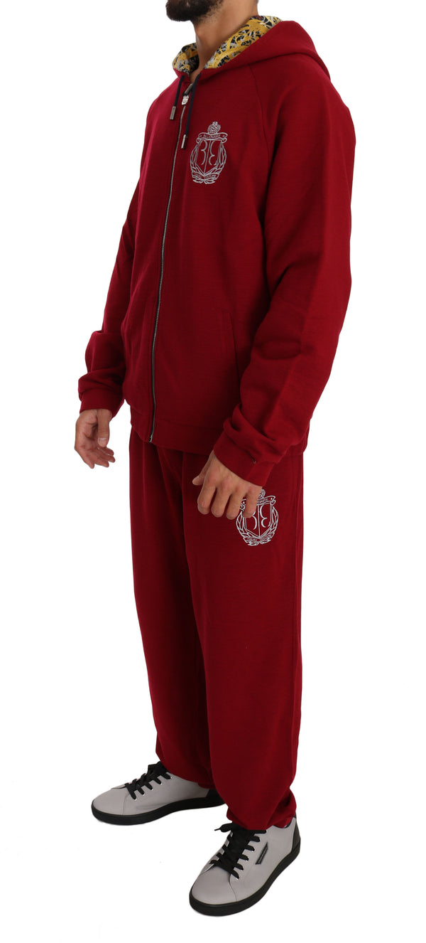 Bordeaux Cotton Sweater Pants Tracksuit