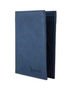 Blue Leather Bifold Wallet