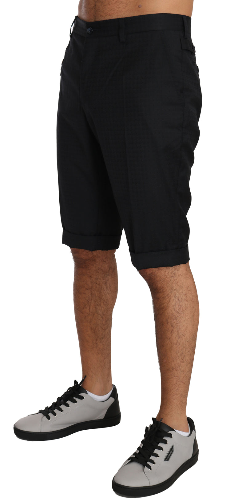 Dark Gray Wool Crown Royal Bee Chinos Shorts