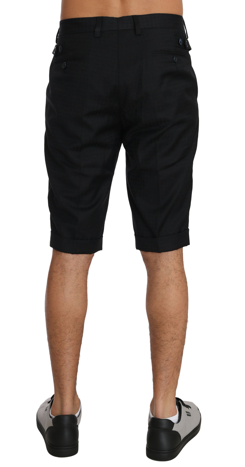 Dark Gray Wool Crown Royal Bee Chinos Shorts