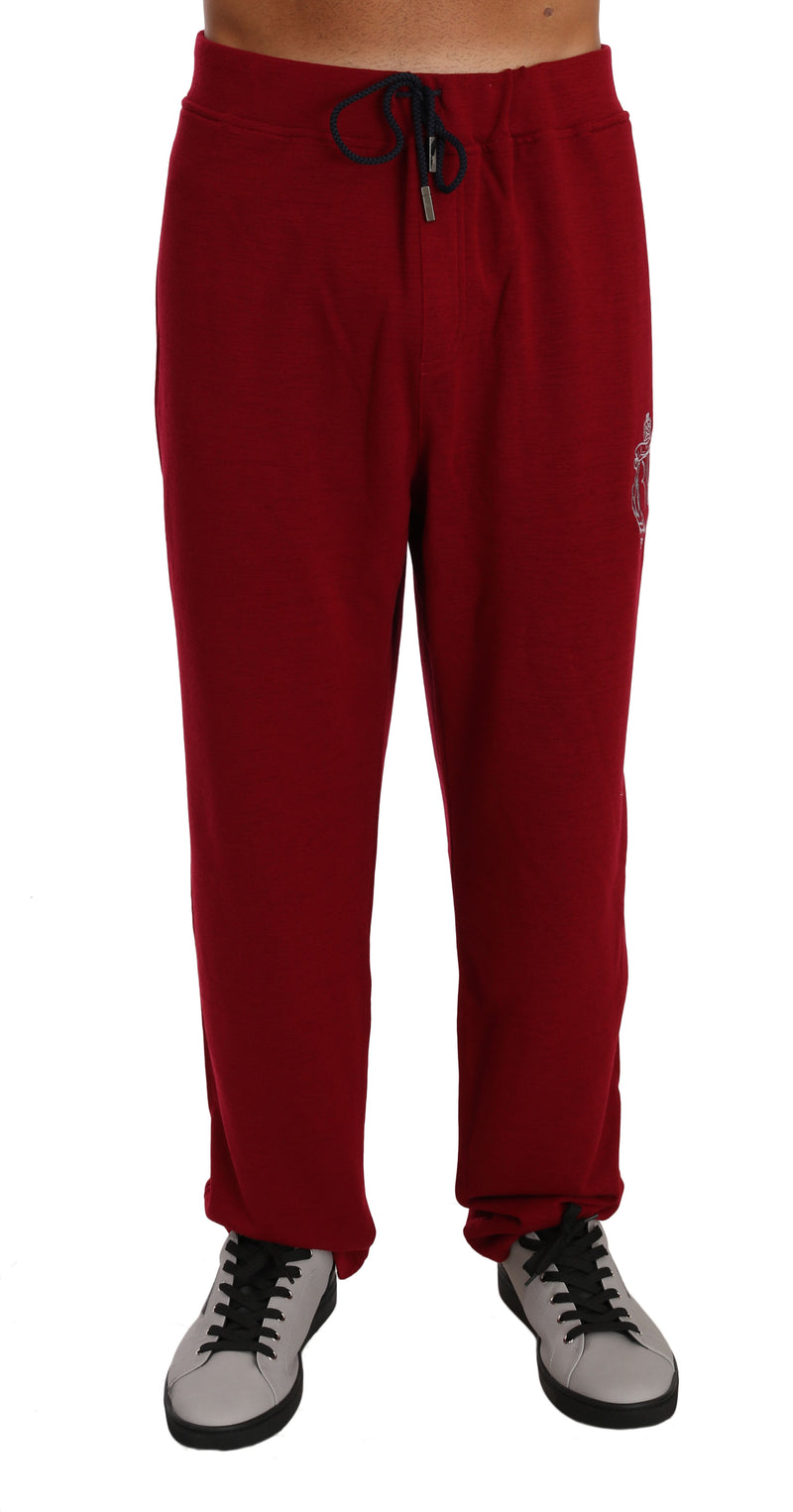 Bordeaux Cotton Sweater Pants Tracksuit