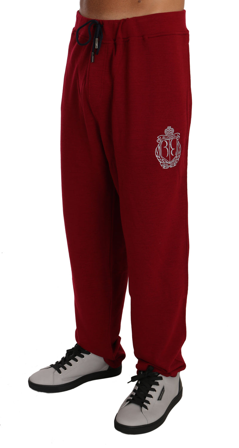 Bordeaux Cotton Sweater Pants Tracksuit