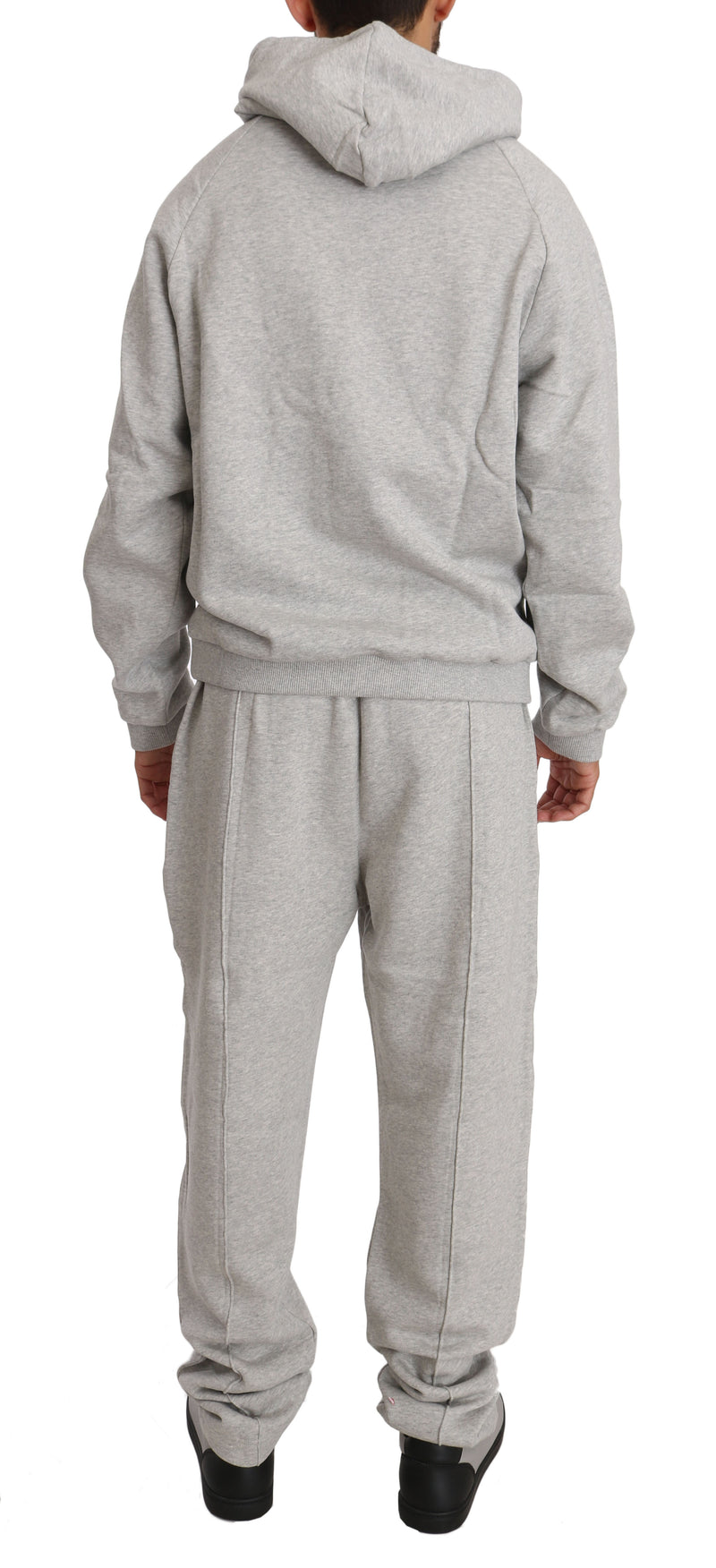 Gray Cotton Sweater Pants Tracksuit  Set