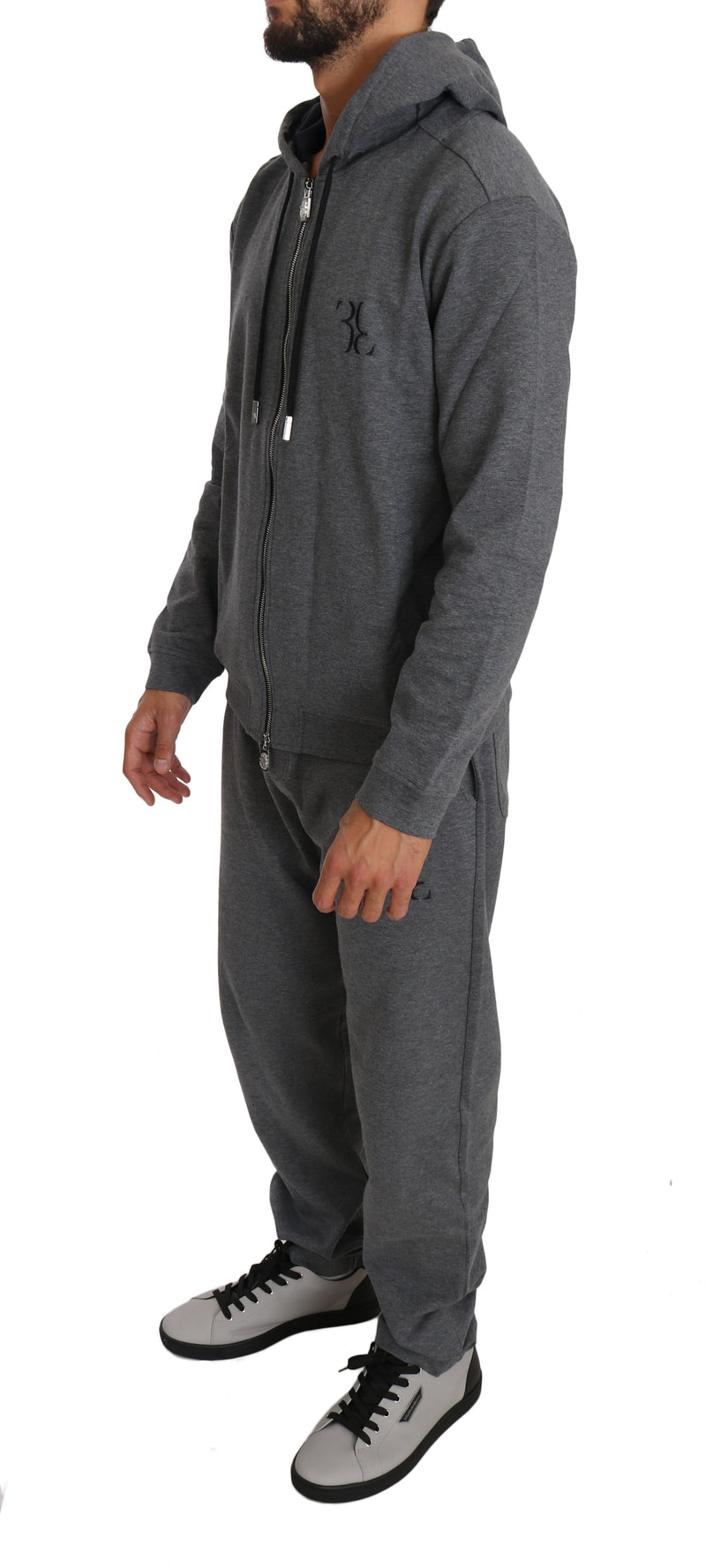 Gray Cotton Sweater Pants Tracksuit