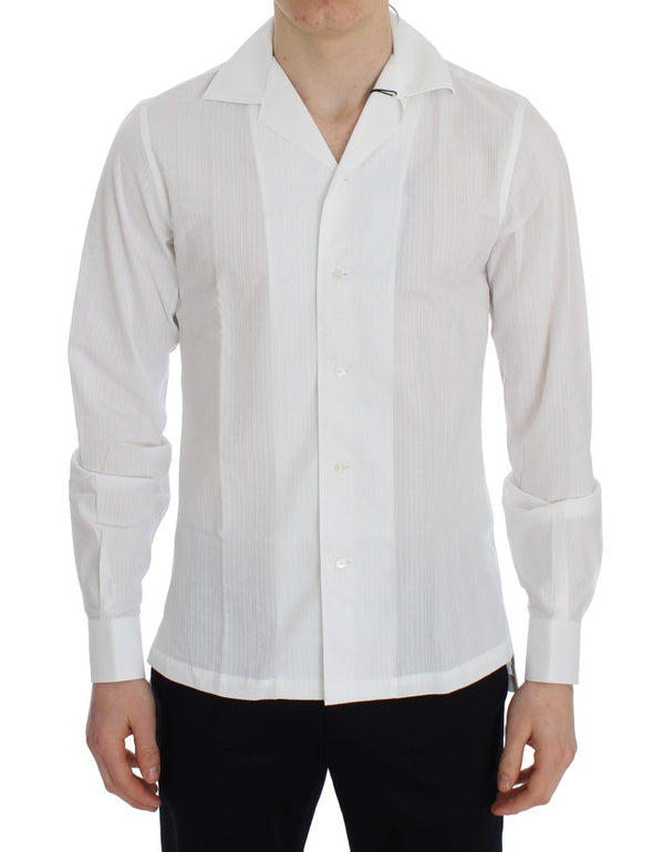 White Striped Spread Formal Shirt