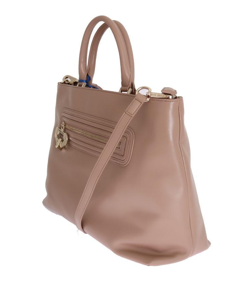 Beige Satchel Handbag