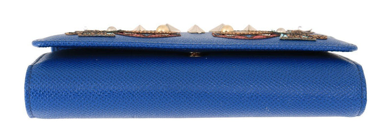 Blue SICILY Leather Shoulder Bag