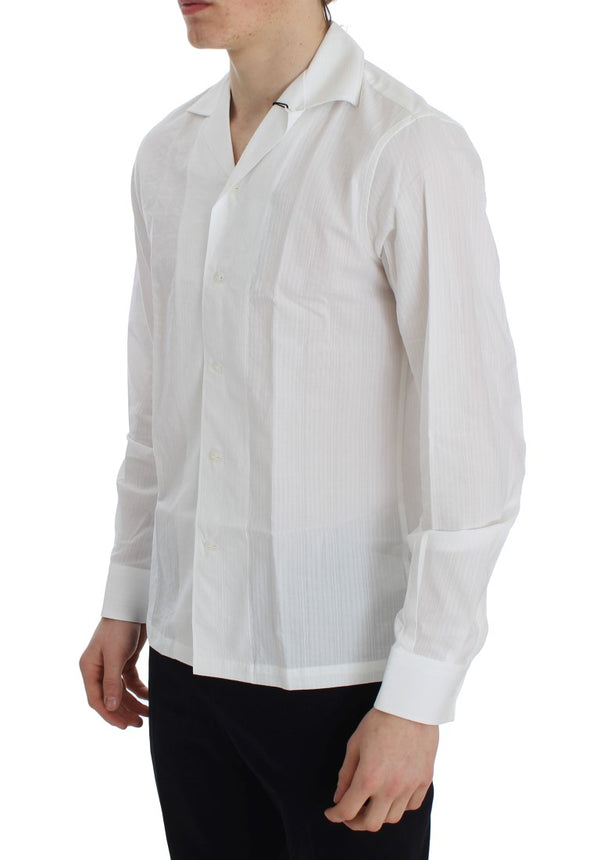 White Striped Spread Formal Shirt