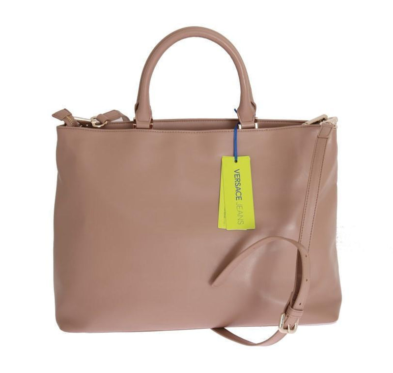 Beige Satchel Handbag