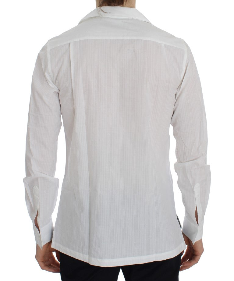 White Striped Spread Formal Shirt