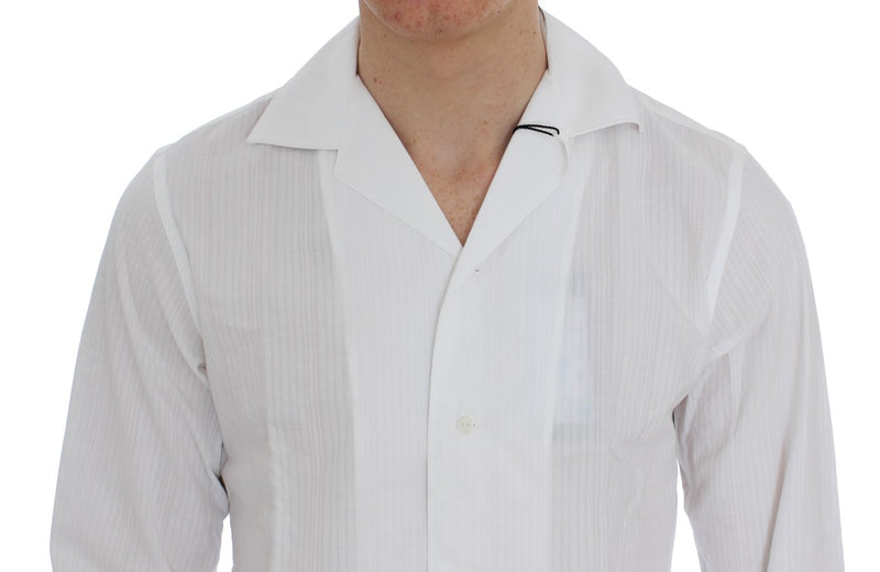 White Striped Spread Formal Shirt