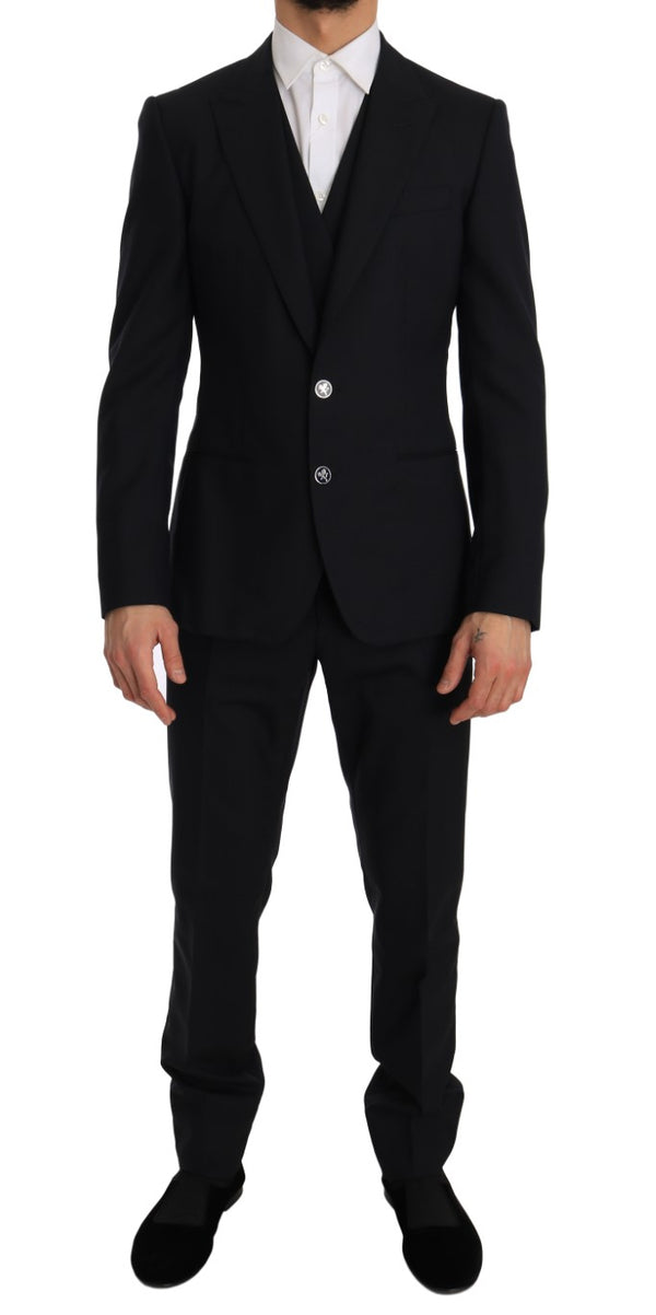 Blue Wool SICILIA Slim Fit 3 Piece Suit