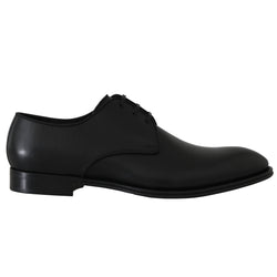 Black Leather Derby Dress Formal Shoes