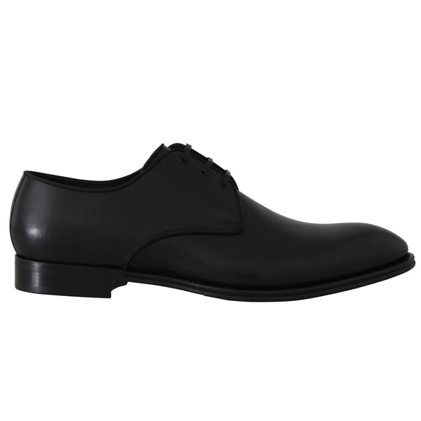 Black Leather Derby Dress Formal Shoes