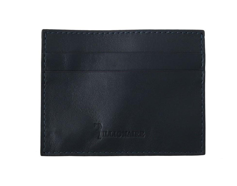 Blue Leather Cardholder Wallet