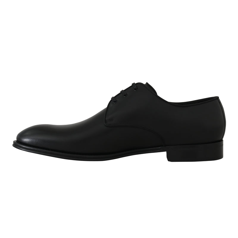 Black Leather Derby Dress Formal Shoes