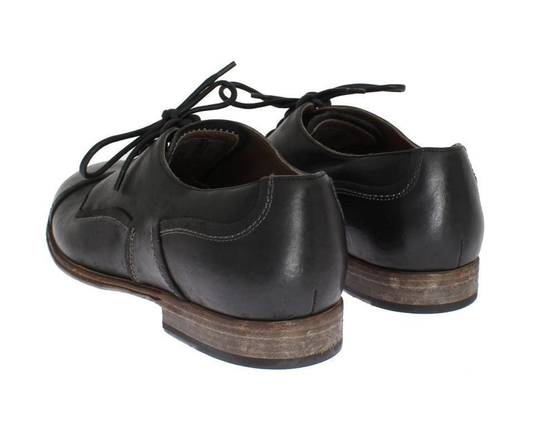 Black Leather Laceup Dress Shoes