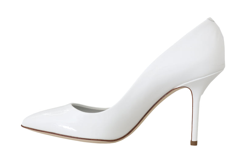 White Bellucci Leather Classic Pumps