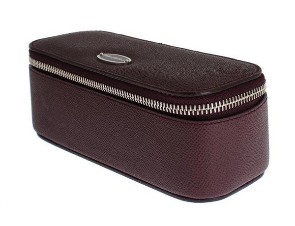 Bordeaux Leather Jewelry Sunglasses Case Box Organizer