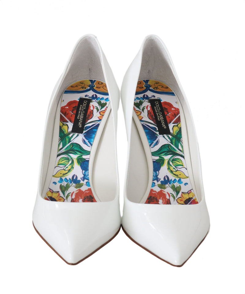 White Bellucci Leather Classic Pumps