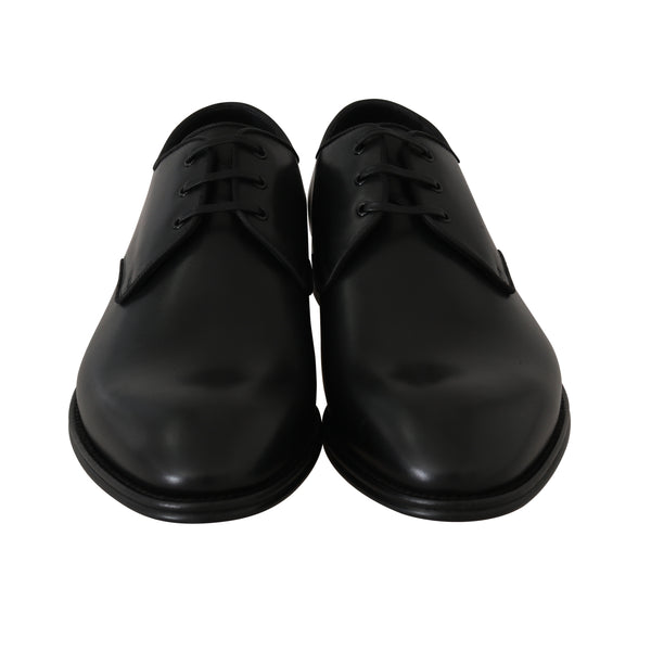 Black Leather Derby Dress Formal Shoes