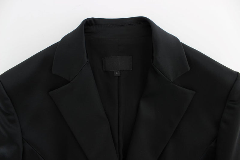 Black Stretch Two Button Suit
