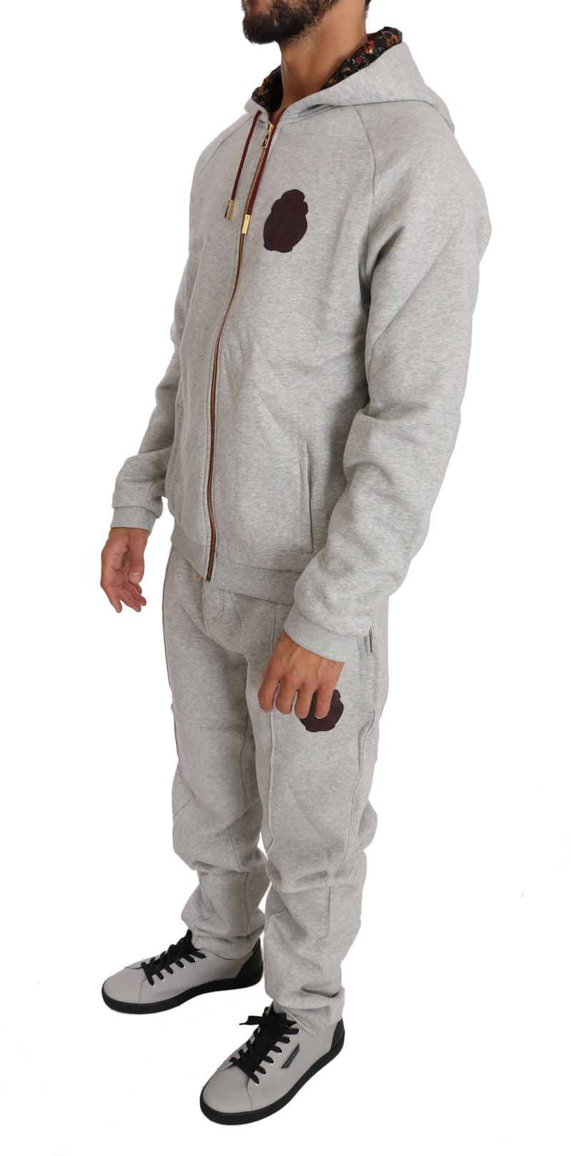 Gray Cotton Sweater Pants Tracksuit