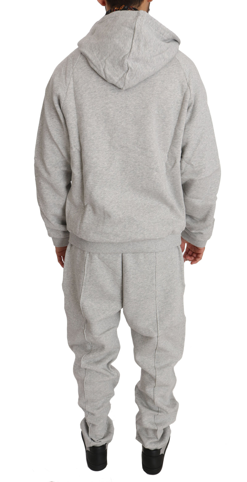 Gray Cotton Sweater Pants Tracksuit