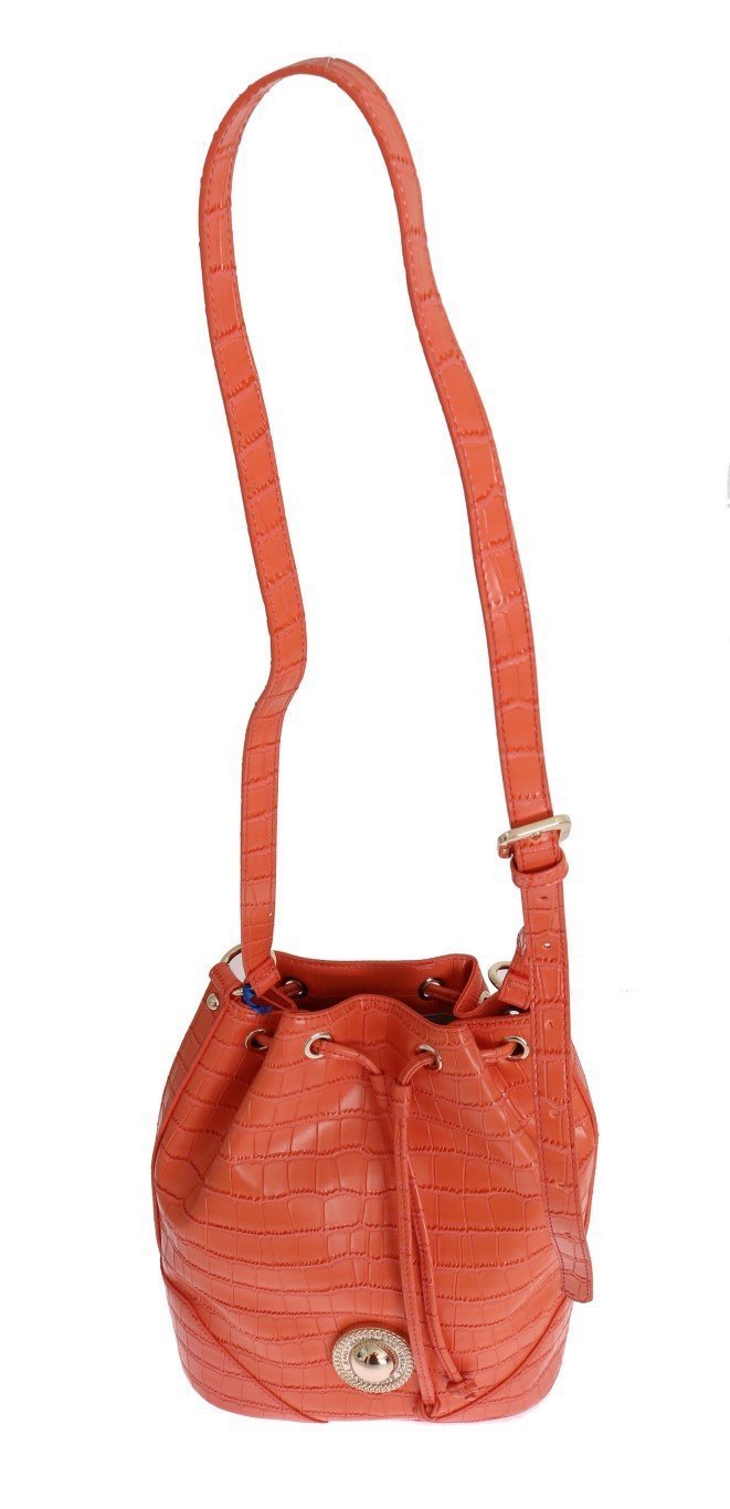 Orange Bucket Satchel Shopping Tote Bag