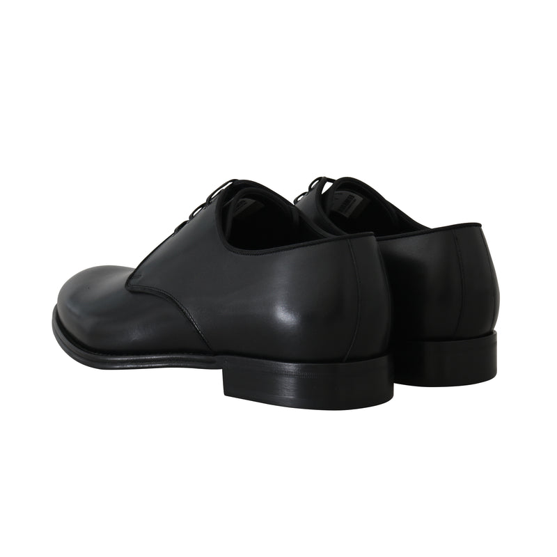 Black Leather Derby Dress Formal Shoes