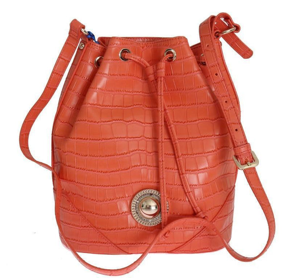 Orange Bucket Satchel Shopping Tote Bag