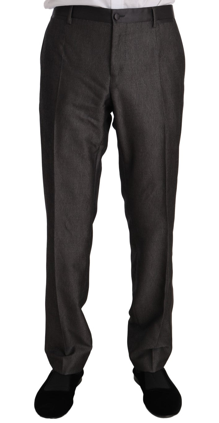 Gray Silk Wool MARTINI Slim Fit 3 Piece Suit