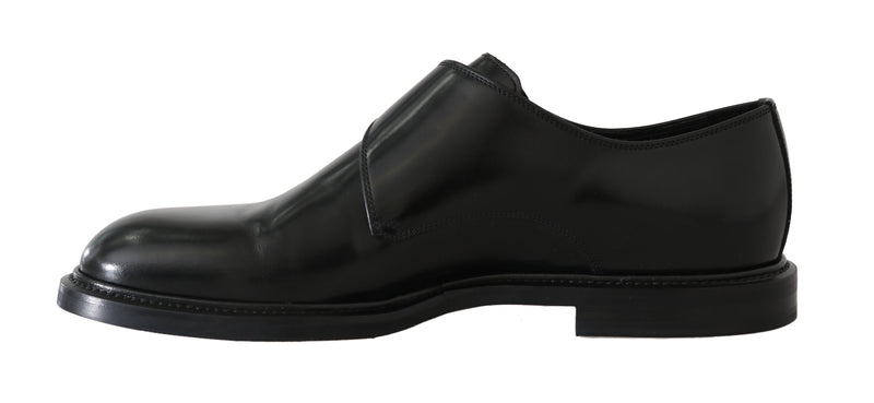 Black Leather Monkstrap Formal Shoes