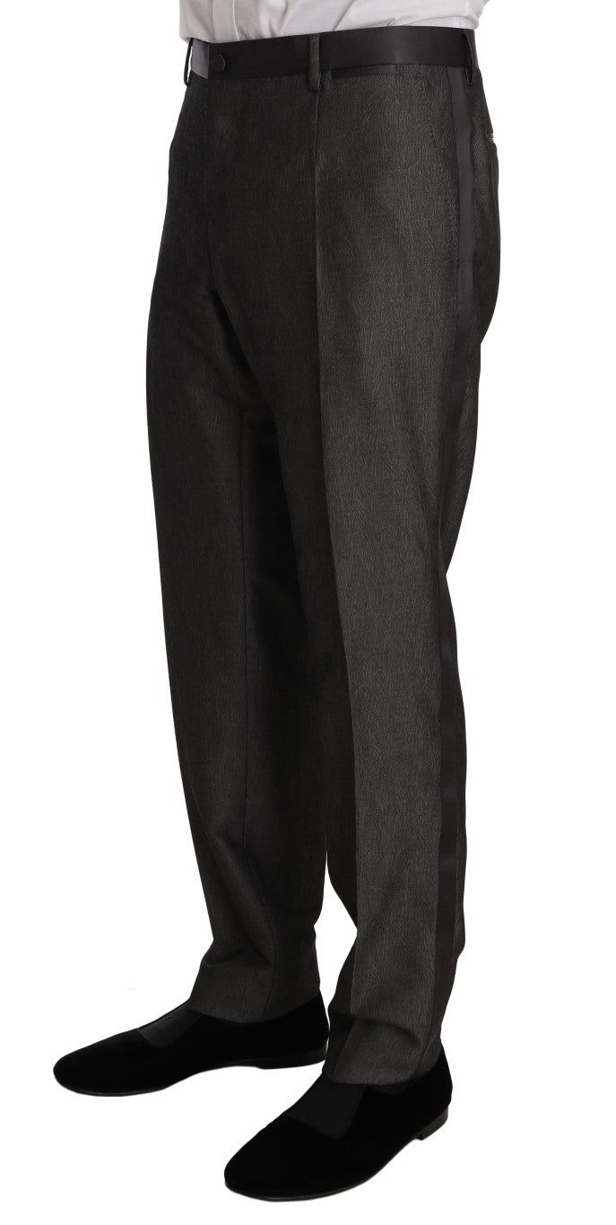 Gray Silk Wool MARTINI Slim Fit 3 Piece Suit