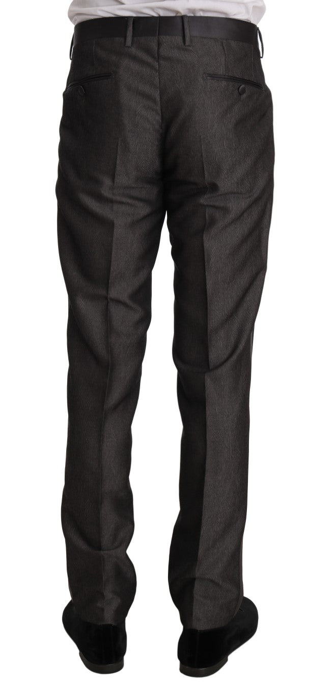 Gray Silk Wool MARTINI Slim Fit 3 Piece Suit