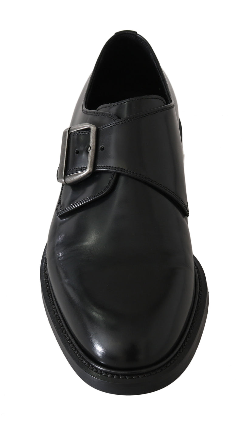 Black Leather Monkstrap Formal Shoes