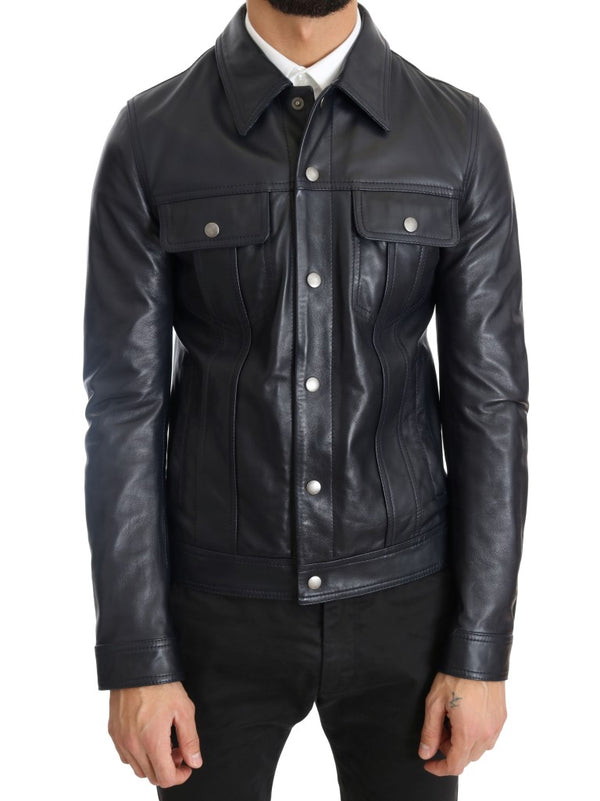 Black Lambskin Leather Jacket