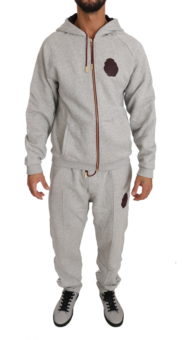 Gray Cotton Sweater Pants Tracksuit